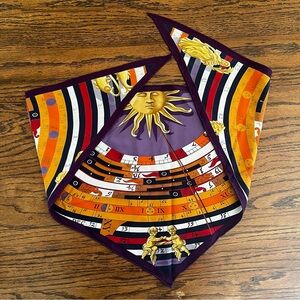 Hermès-Paris Astrologie - Dies Et Hore Celestial Zodiac Silk Twill Bandana Scarf